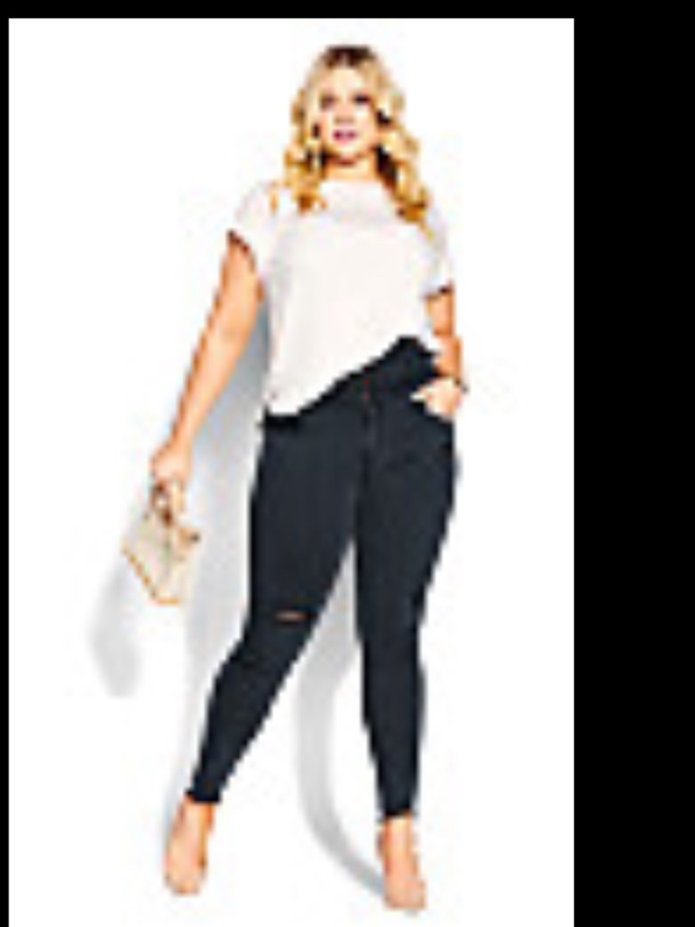 City Chic Corset Rip Vibes Jean - color midnight Size22 / XL NWT